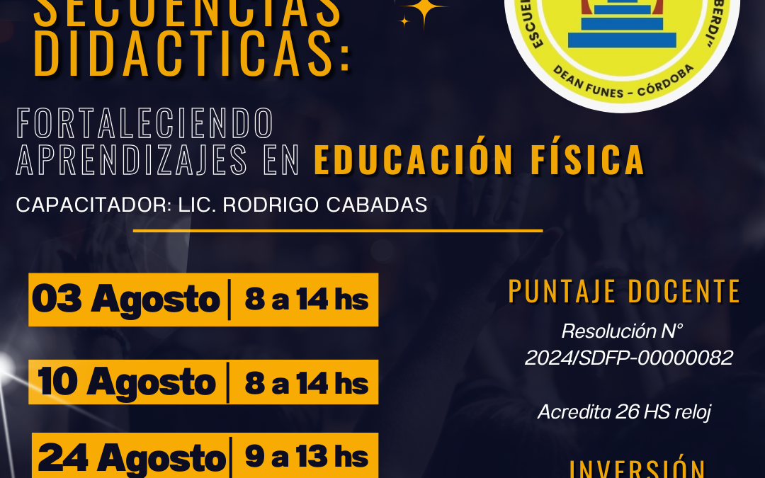 Capacitación con puntaje Diseño de secuencias didácticas: Fortaleciendo aprendizajes en Educación Física